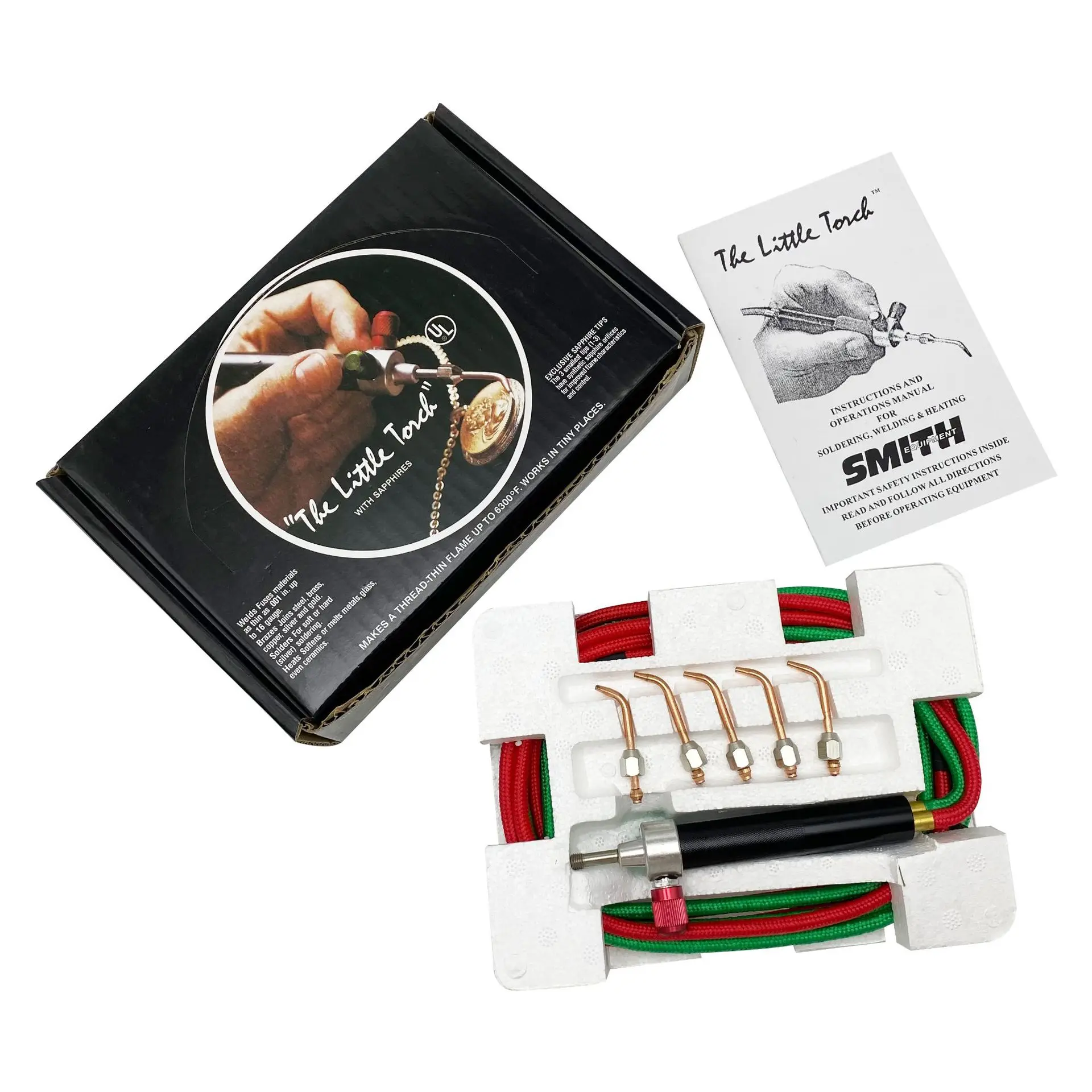 Strong Ostrich Smith Little Torch Regulators Jewelry Welding Oxygen Gas Torch Gold Melting Jewelry Soldering Torch with 5 Tips