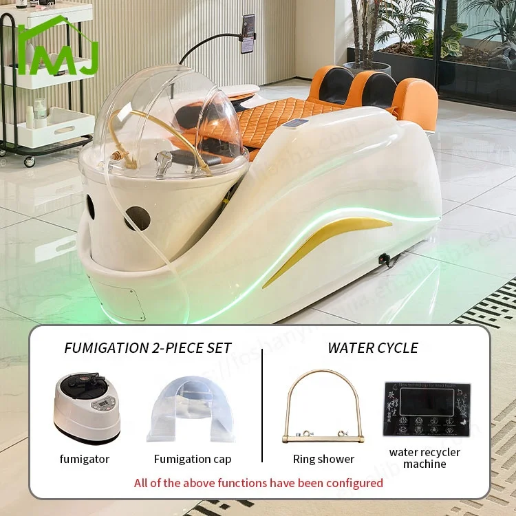 Modern Salon Full Body Electric Massage Hair Washing Bed Head Spa Shampoo Bed
