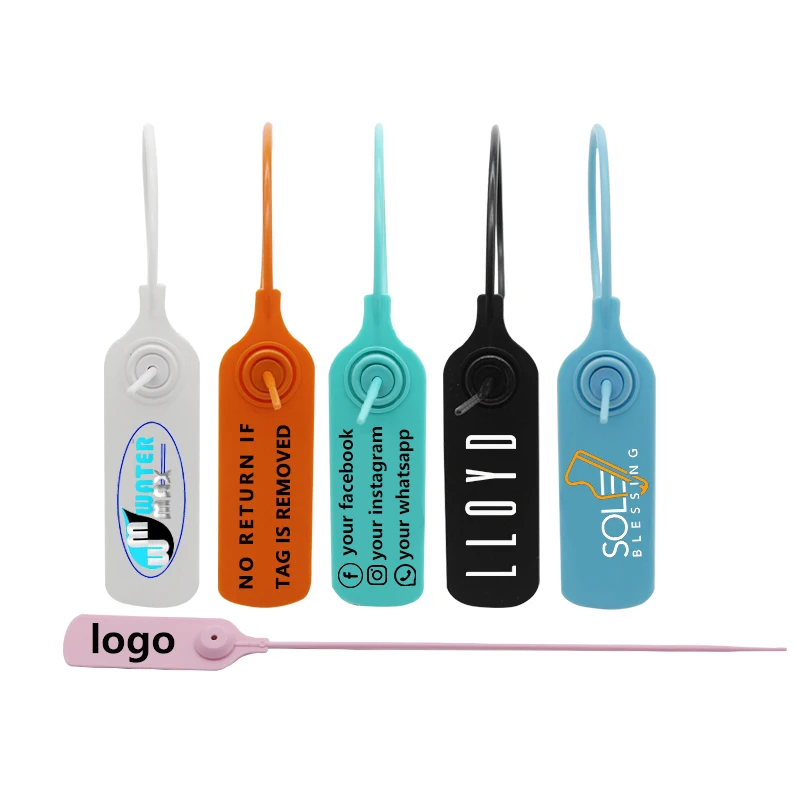 customized logo serial number disposable tamper proof security container seal plastic seal