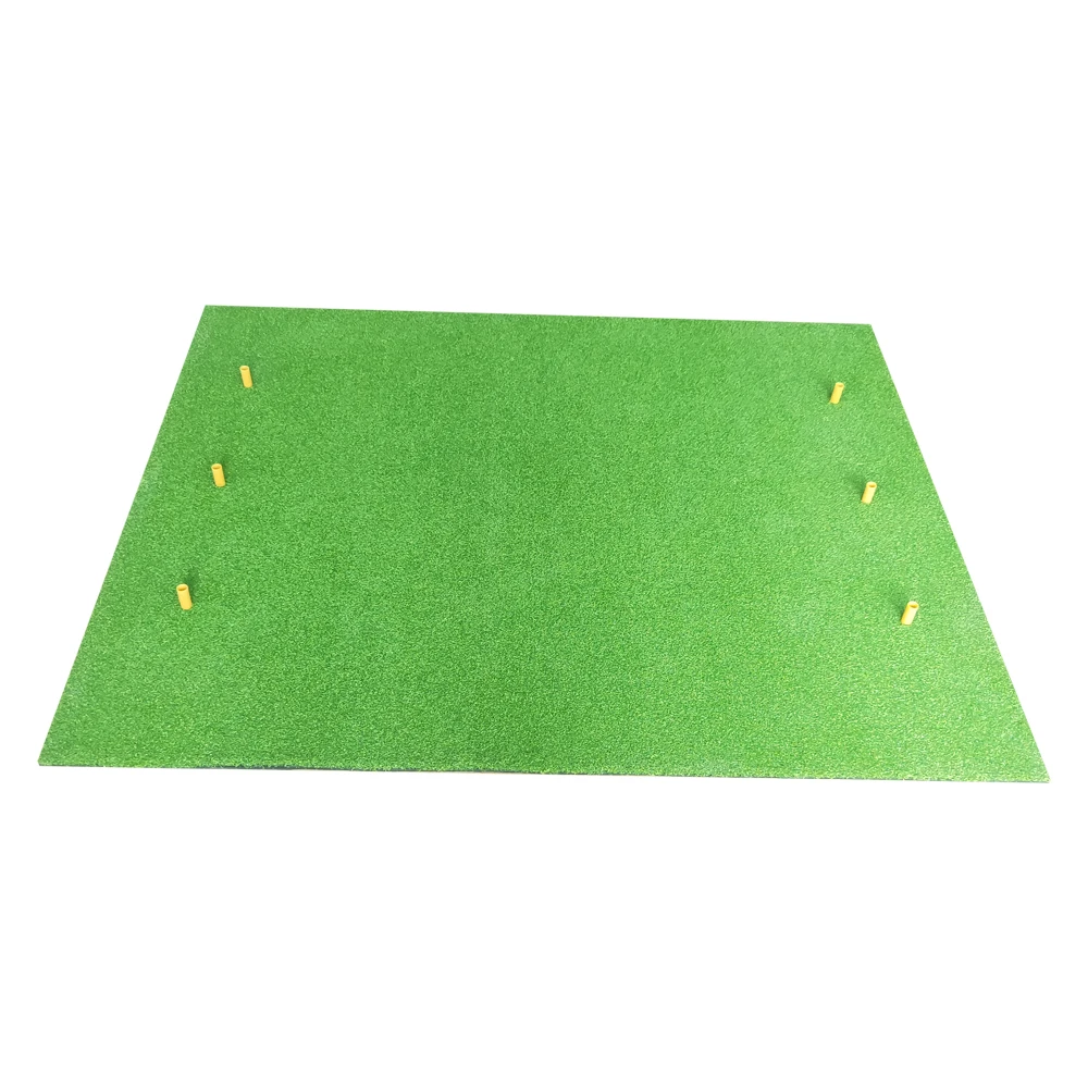 Factory Wholesale Outdoor Golf 1.2*1.5m Straw Personal Golf SBR Embossed Bottom Hitting Mat for Men Women Swing Practice