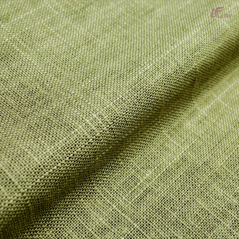 2021 fashion latest new design pattern weave dyed cotton linen fabric