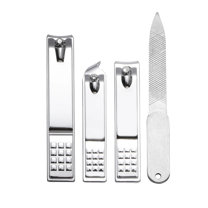 Customized Professional Grooming Kits 4 Pieces Manicure Set Rose Gold Nail Clippers Used In Manicure And Pedicure Kit