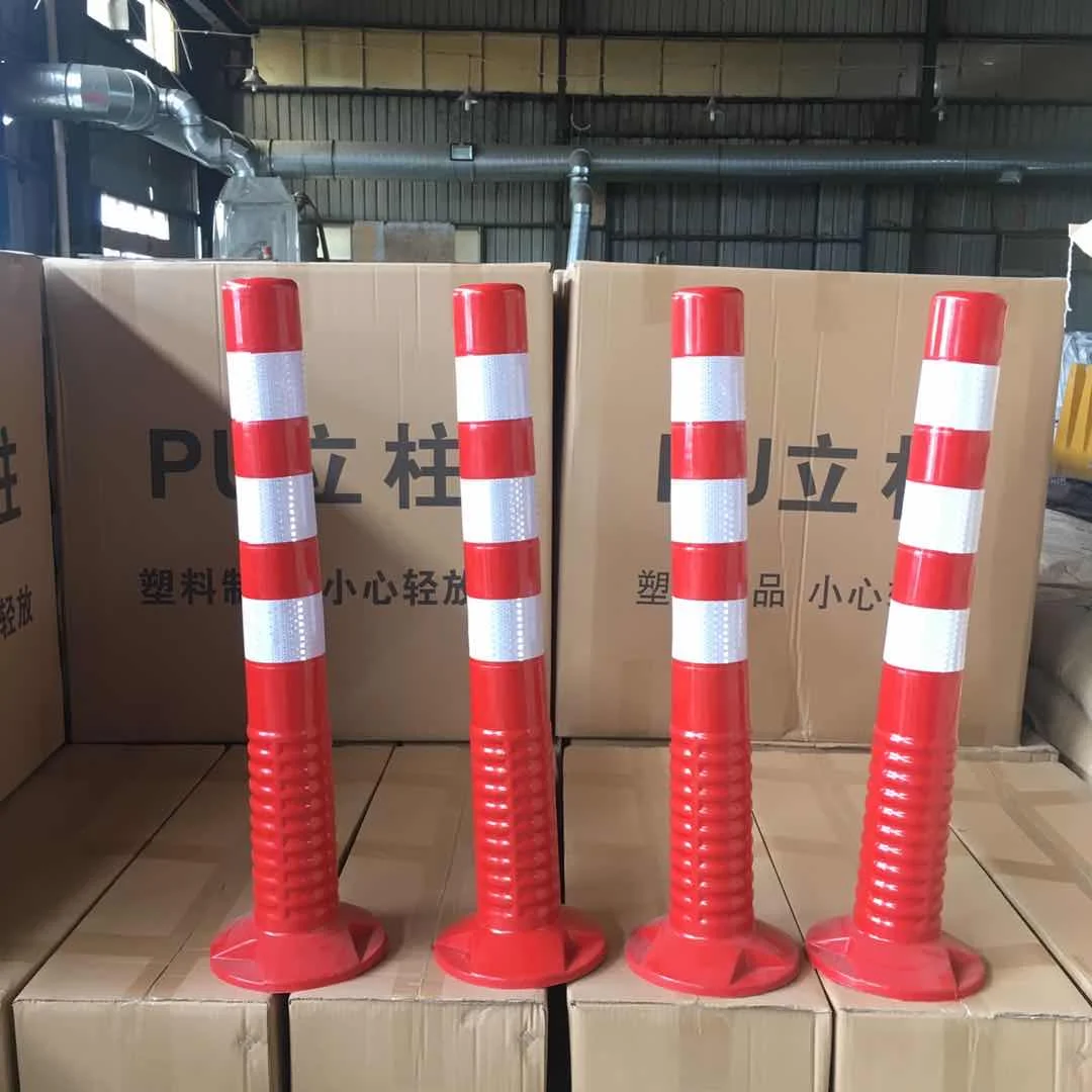 Hot sale 75cm traffic safety reflector pole pure plastic bollard delineator PU post