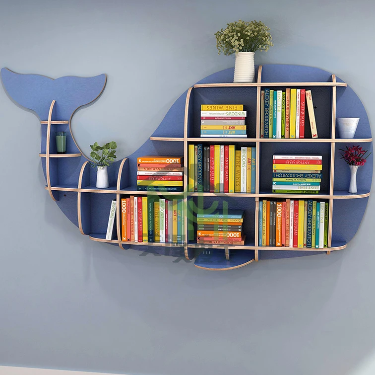 Chiquitos Creative  Nordic TV back wall shelf whale animal  rack