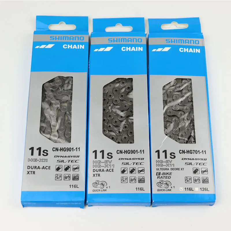 9/10/11 Speed Bike Chain HG53 HG54 HG73 HG75 HG95 HG901 Road MTB Bicycle Chain 116/118 Links Bike Chain Racing Bicycle Chain