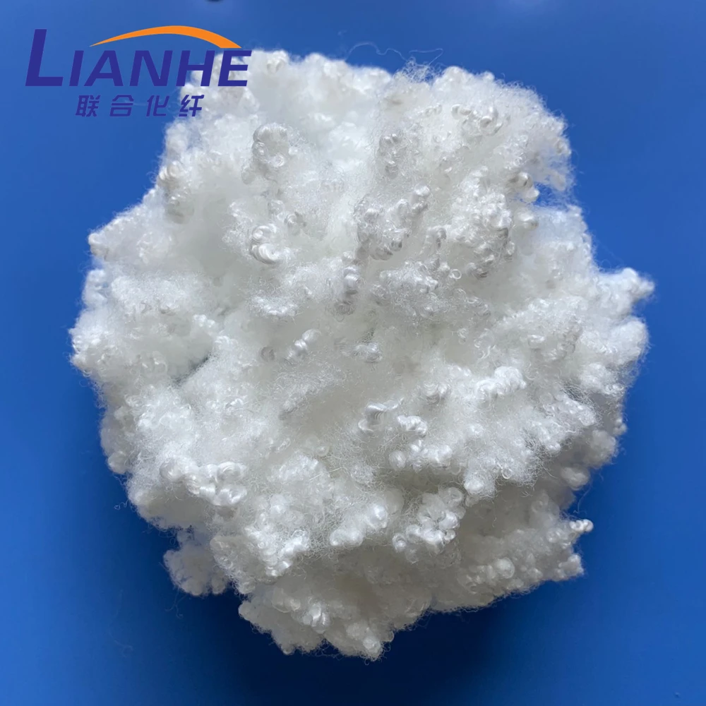 7D hcs волокно, Натуральное белое полиэфирное волокно для наполнения подушек
