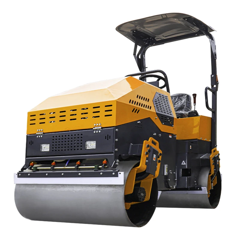 construction machinery road roller mini asphalt double drum soil compactor vibratory roller 3 ton mini road roller