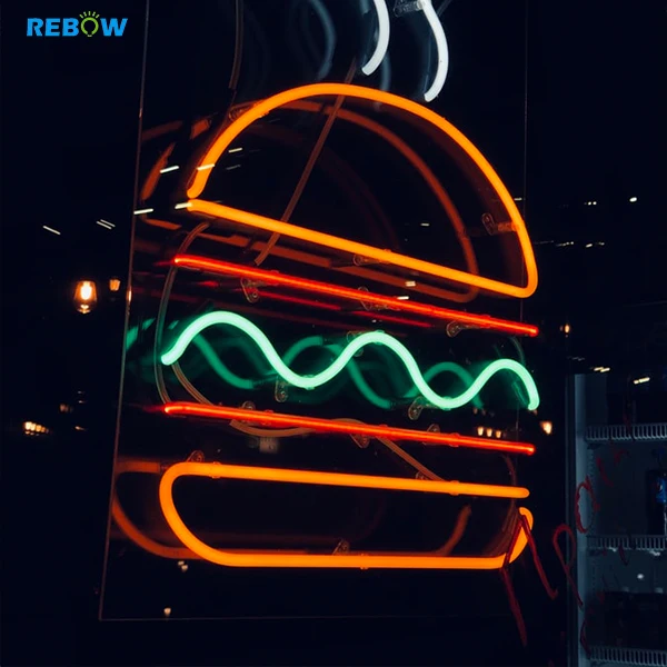 Factory 220V Transformer Large Dragon Pizza LED Custom Flexible  Neon Sign