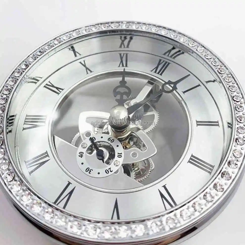 Factory Wholesale high quality Quartz Skeleton Clock Insert Metal Perspective Crystal Skeleton Clock Insert