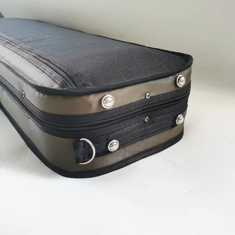 Advanced GSJ custom OEM  oxford cover  oblong foamed light hard violin  case 2004VA 4/4 3/4 1/2 1/4