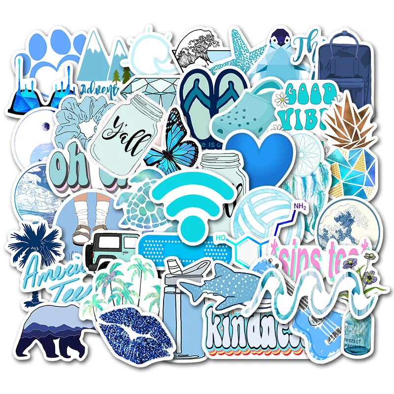 Pvc Stickers kit 50pcs/pack cute waterproof laptop skateboard computer phone stickers for kids teens girls