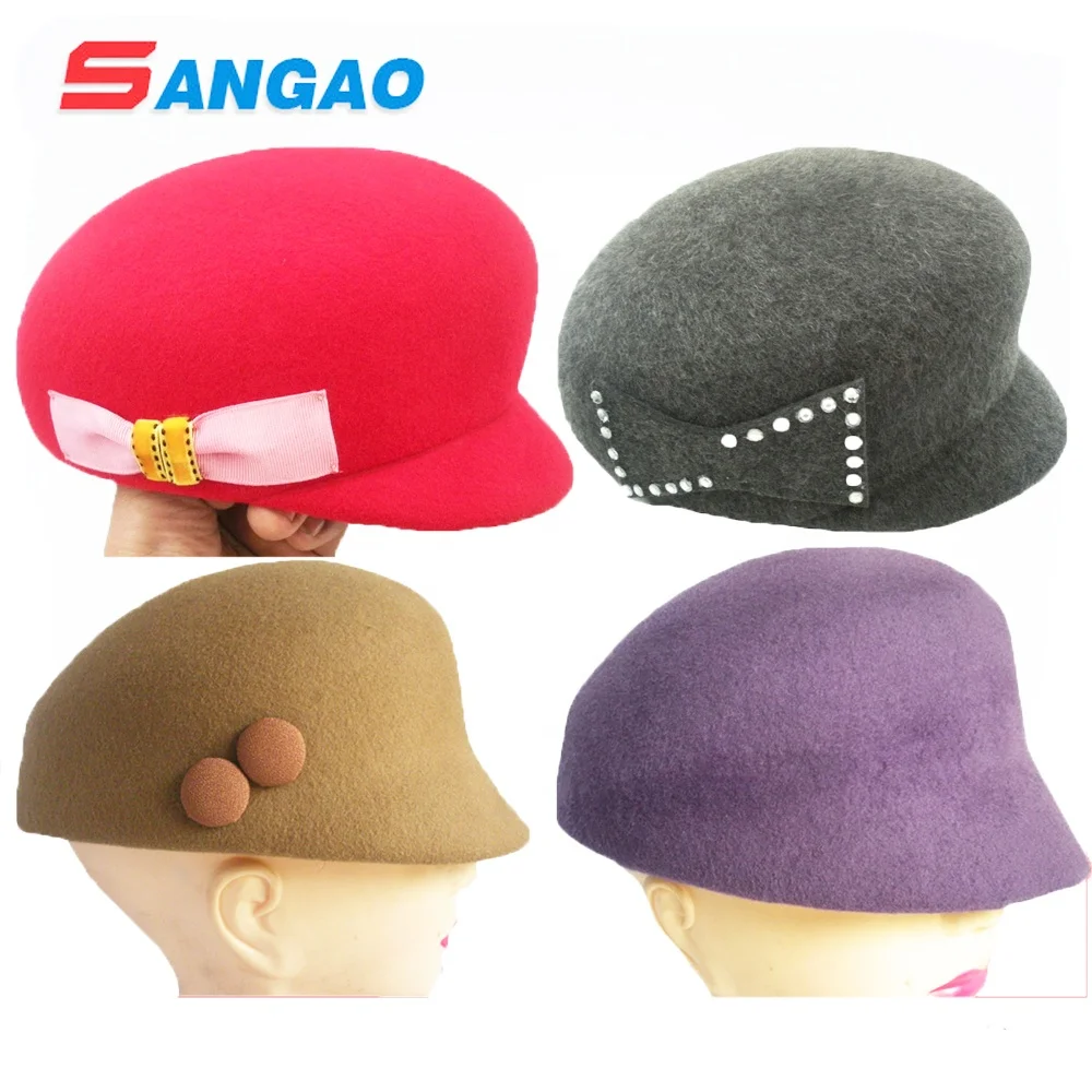 Customized fashion women fedora hat with funy