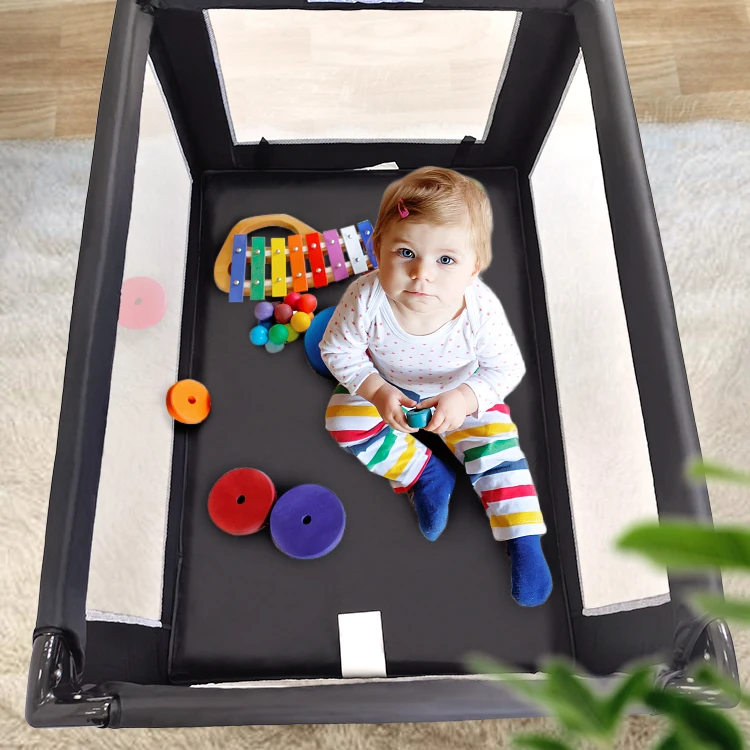  Portable Easy Folding Foldable Travel Crib Baby Playard with Mosquito Net