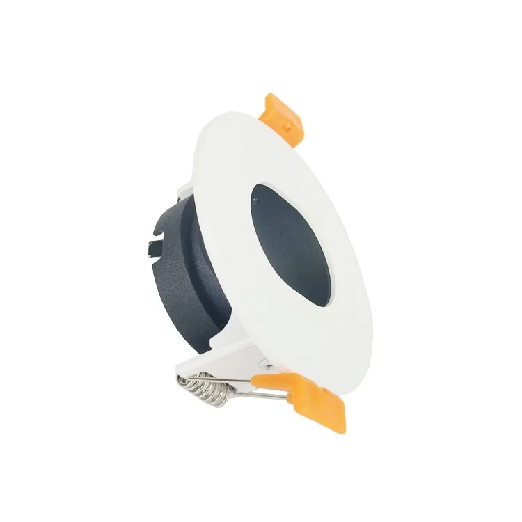 Anti Glare Directional Recessed Black Spotlight Fitting and Frame for MR16 GU10 Lamp