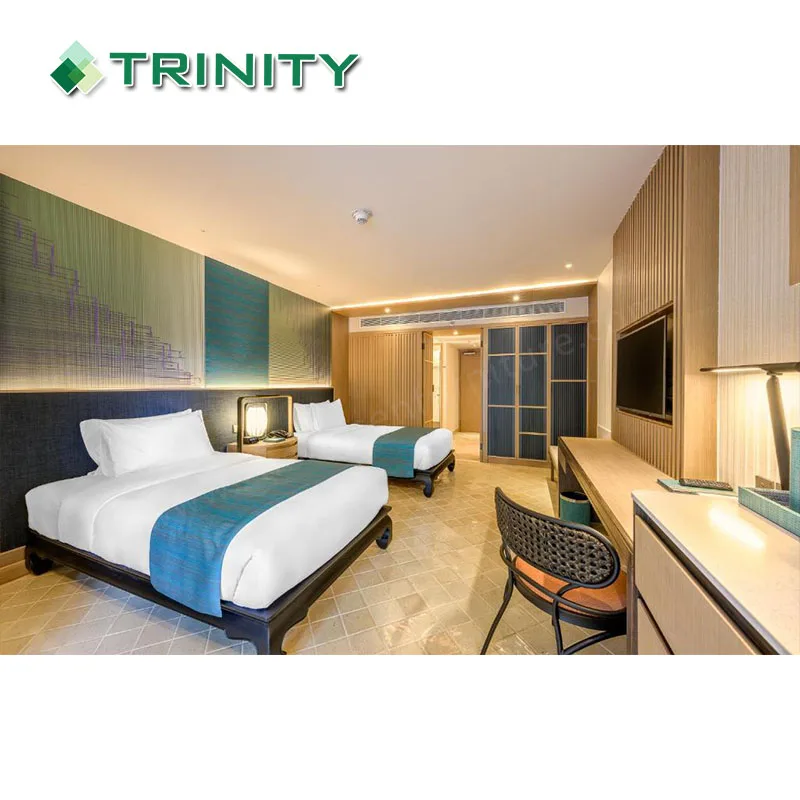 Modern Wooden 4 Star Resort Phuket Guest Room Furniture Holiday Inn Hotel Bedroom Furniture For Sale