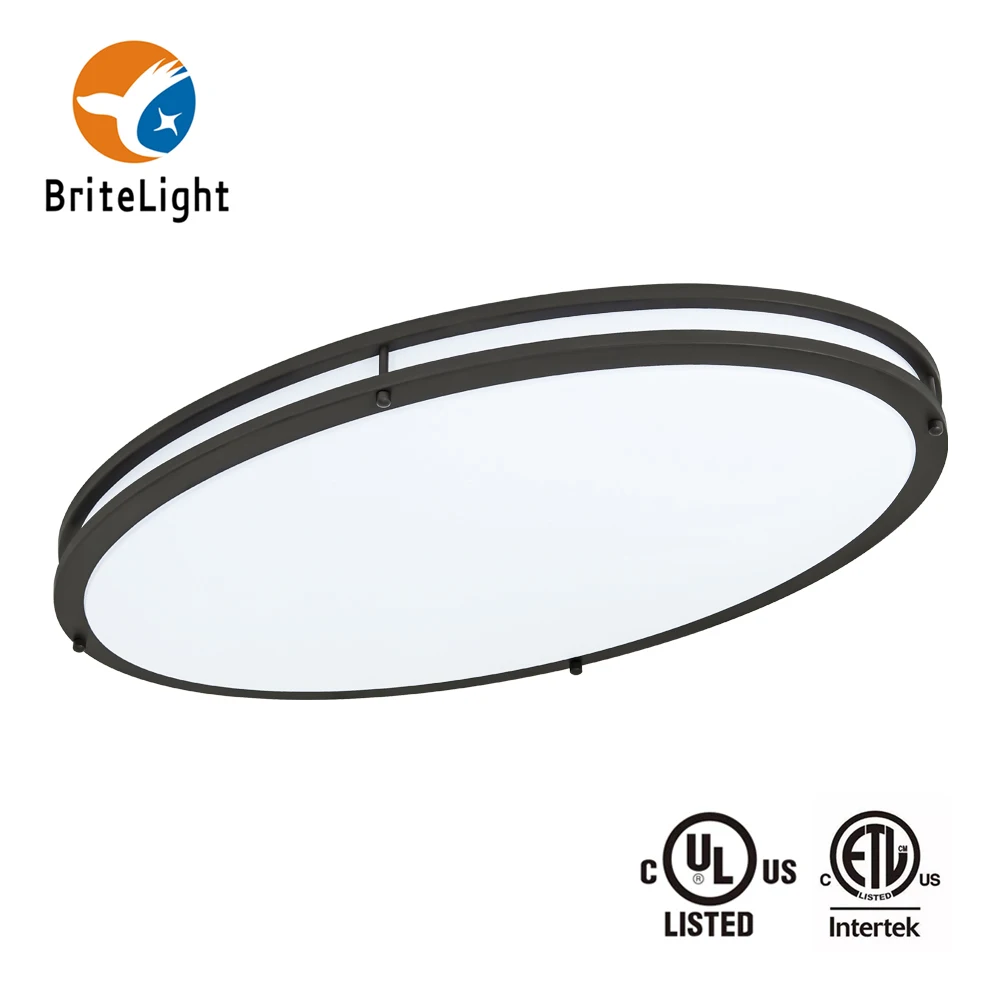 32inch Round White Acrylic Bronze Large Size Ceiling lamp 3000K  2*T8-17W/LED 50W Ceiling light with ETL certificate for office