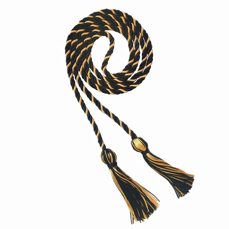 Black/gold  two color  Multicolor Academic  graduation honor  cords graduation cords
