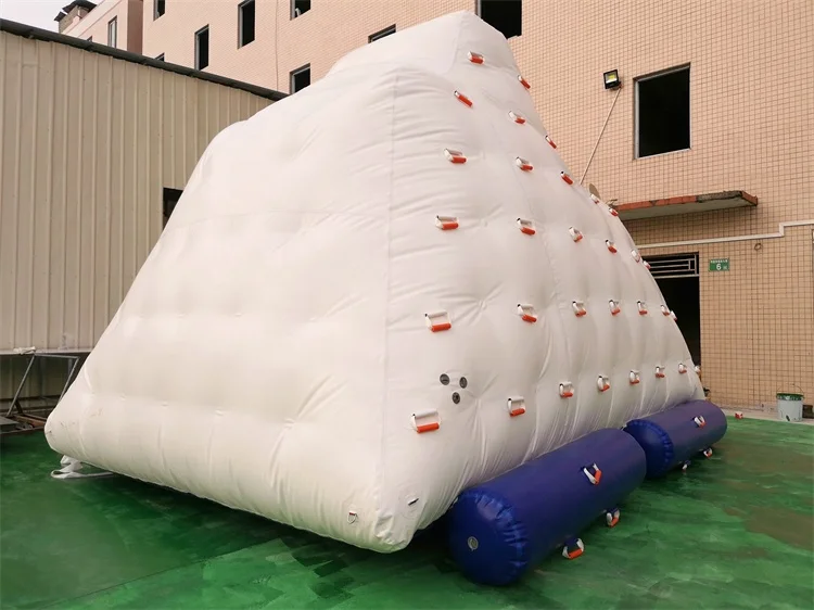 PVC White Slide Tower Water Toy Inflatable Floating Iceberg for Water Sport