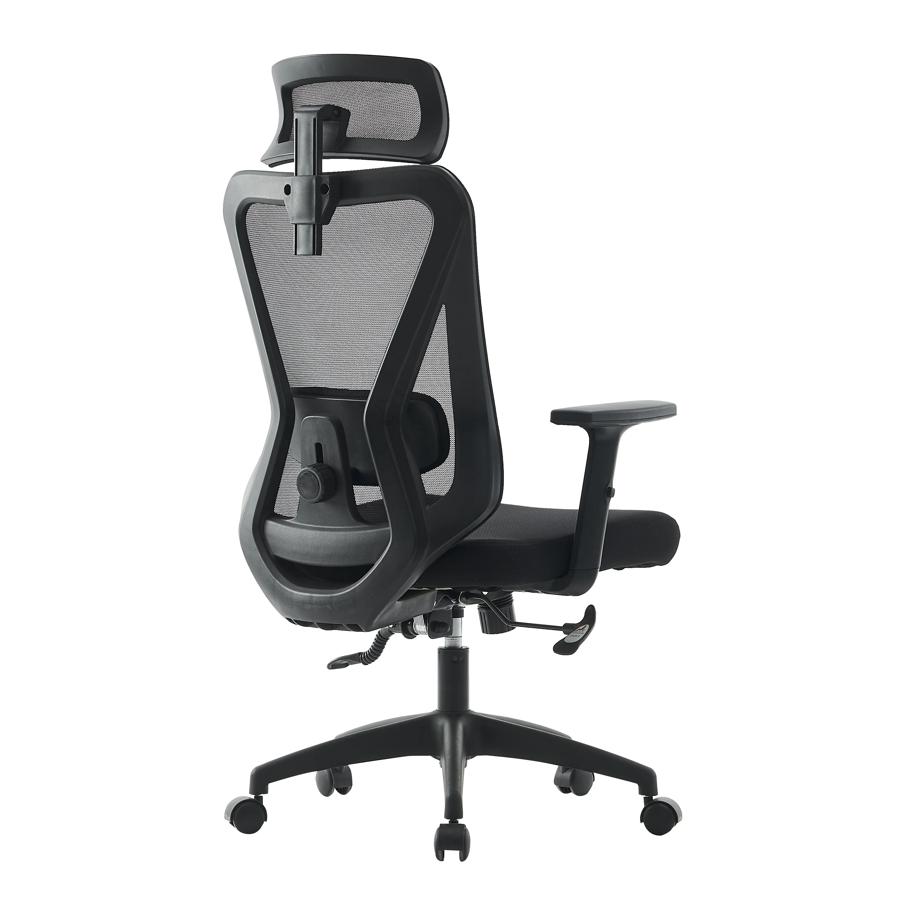 Hot selling mesh office chair adjustable back home office modern design with headrest good quality black