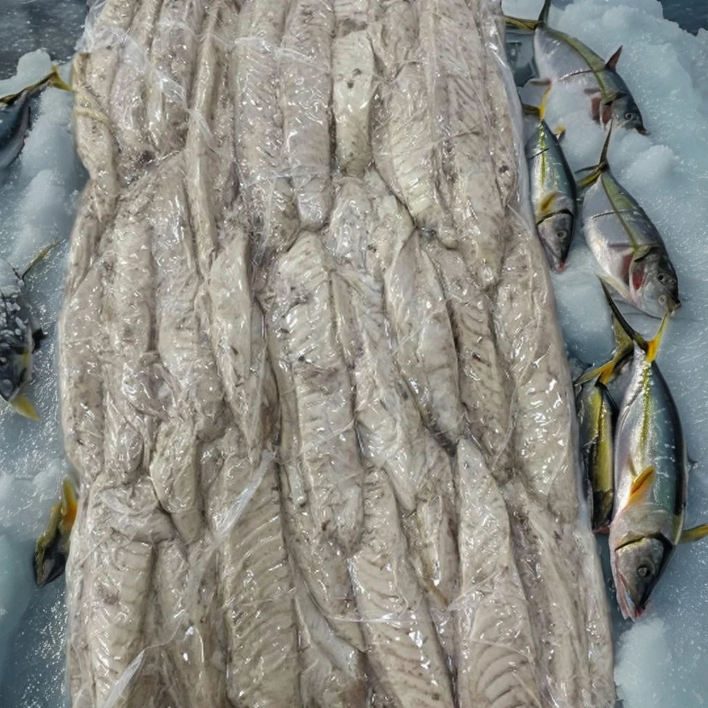 Frozen Bonito Tuna Loin Cooked Fish Fillet in Nature Style Box Bag Vacuum Pack Packaging