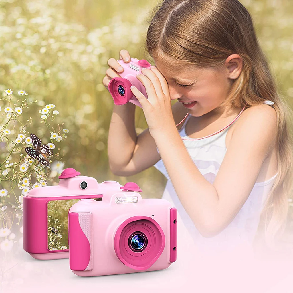 Kids Camera for Girls, Birthday Gifts Toys for 3 4 5 6 7 8 9 10 Year Old Toddler Camera, Digital Video Cameras for Children