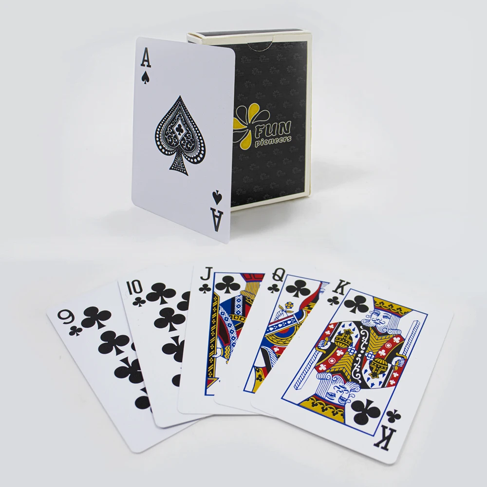Custom adverting high quality PVC manufacture waterproof 100 plastic washable playing poker cards