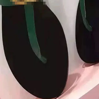 Ins Hot Selling Multicolor Large Size Women Sandals Leather Flat Thong Slides Women Beach Flip Flops Slippers