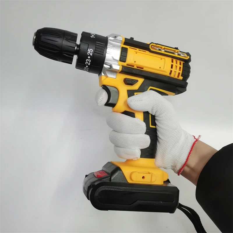 21V lithium battery multifunctional impact drill dual speed hand electric drill