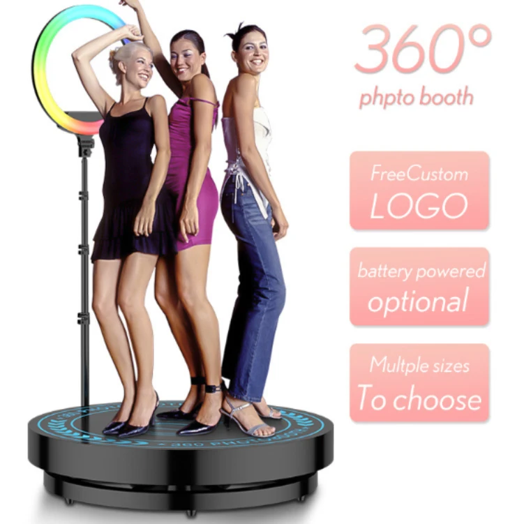 GOGO Stage Lighting Color Stand 360 Photo Booth Rotary Dance Stick Fotografia Camera Point Jump Photography Platform