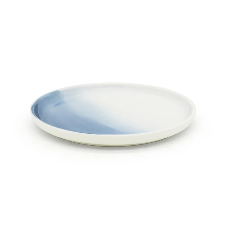 Factory price Wholesale New Less Simple Bleu Collection ceramic 16cm Salad Bowl Blue rice soup bowl
