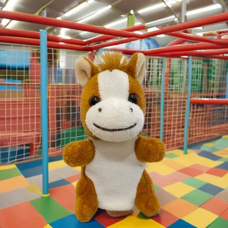 High-Quali Custom Soft Plush Animal Horse Finger Puppet Popular Educational Stuffed Toy Gift for Kids Puppets & Puppet Theaters