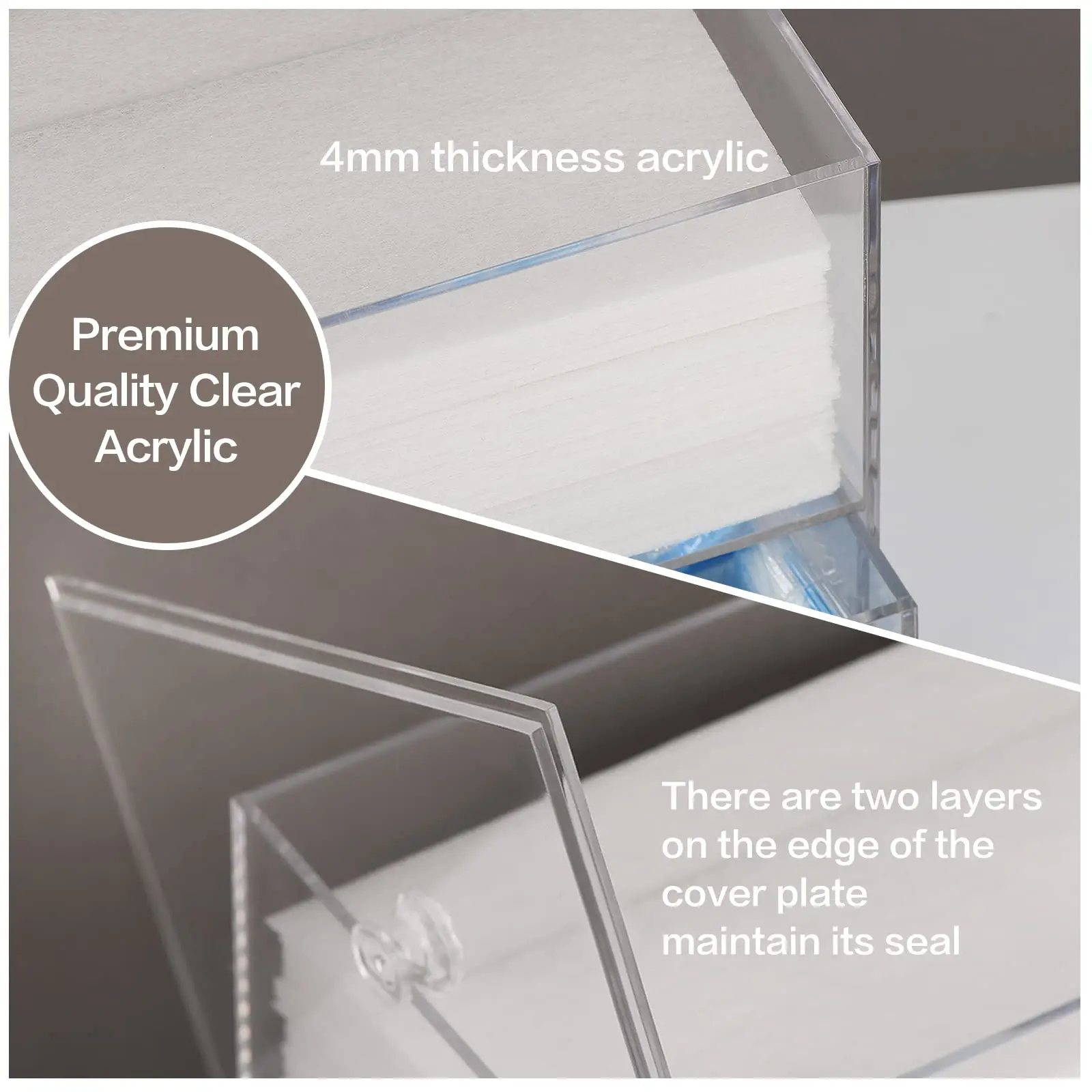 Custom Dryer Sheet Holder For Laundry Room Decor Storage And Organization, Clear Acrylic Dryer Sheets Dispenser Container