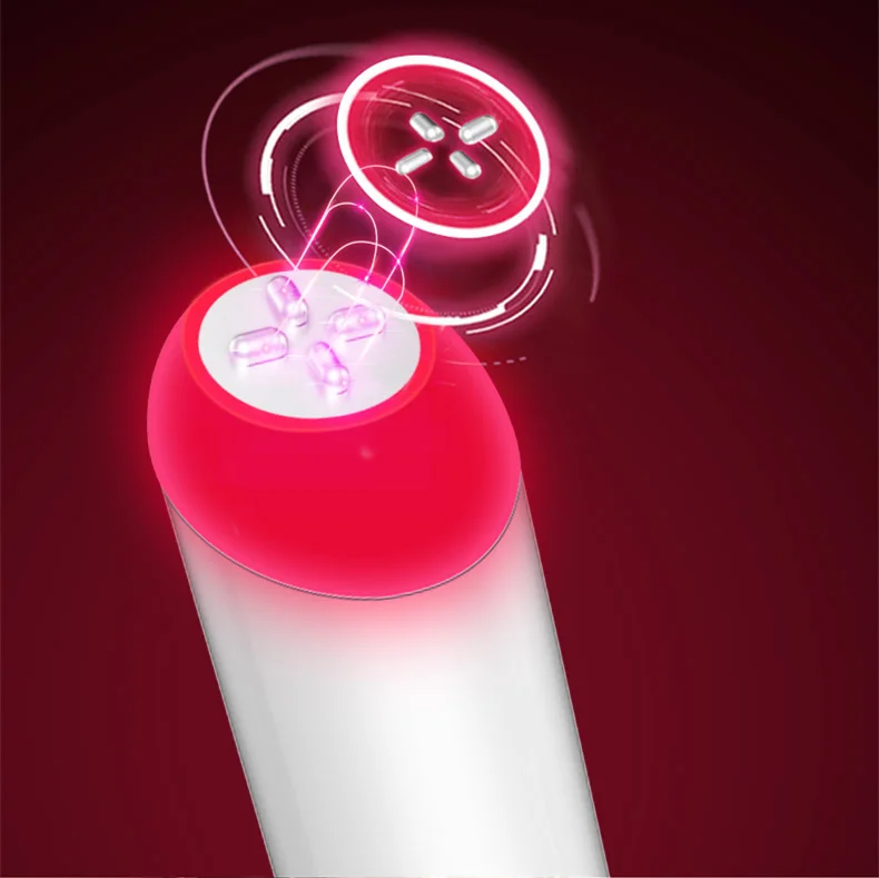New Design RF Anti-aging Facial Massage Skincare Wand Red Blue Light Therapy Heating Beauty Eye Massager Pen