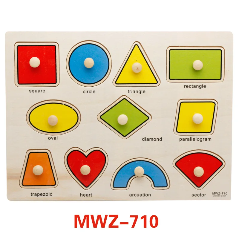 MU Trending MathToys Kids Children Toddler Educational Hand Grab Board Alphabet English Learning Games 3d Wooden Puzzle