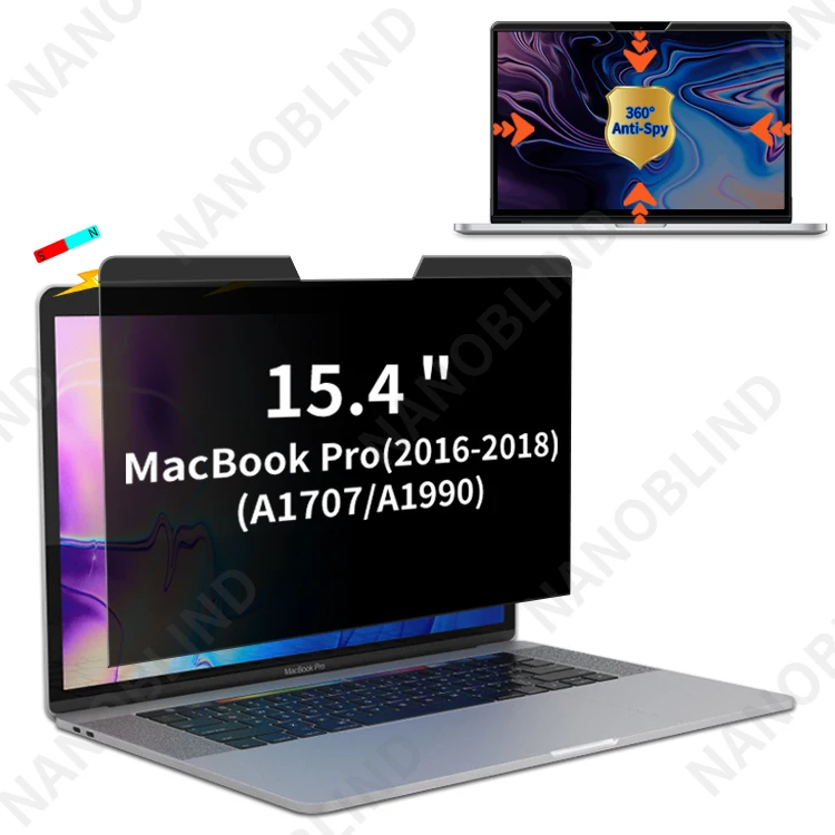 NANOBLIND Anti-spy 4 Way Privacy Filter For Macbook Pro 15.4inch Anti-glare Laptop Privacy Filter Screen Protector Film