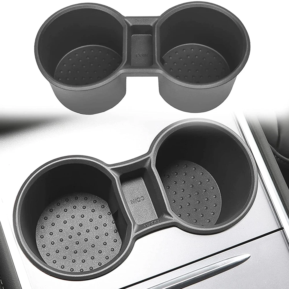 For Tesla Model Y Model 3 Center Console Cup Holder Silicone Cup Inserts Accessories 2017-2021