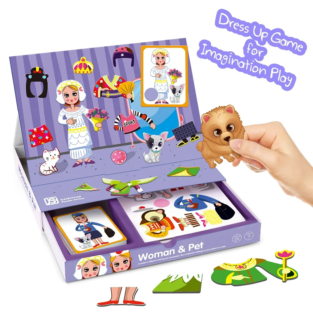 Transportation Vehicles Magnetic Matching Picture Puzzle Game