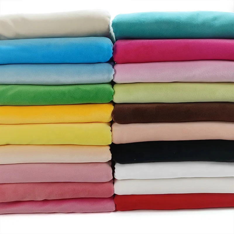 Elastic plush fabric 1mm solid color soft artificial fur fabric 500g DIY sewing dress doll fabric