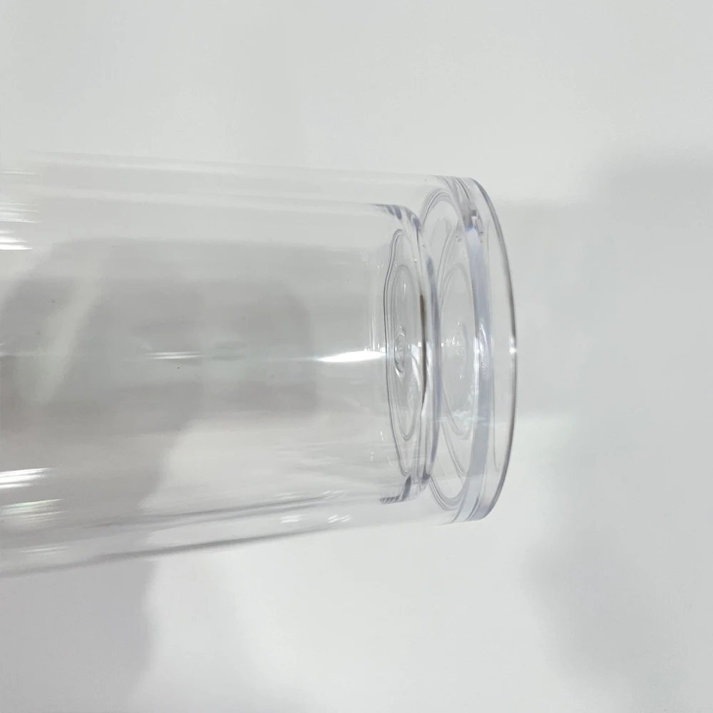 24oz Reusable Plastic Cup Manufacturer Wholesale Pre-drilled Snow Globe  Cups Plastic Acrylic Ice Cream Cone With Lid And Straw