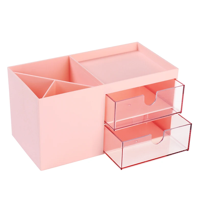 Comix 3 Compartment Desk Monitor Stand Riser Multifunctional Office Supplies Sliding Organizer Box Swivel