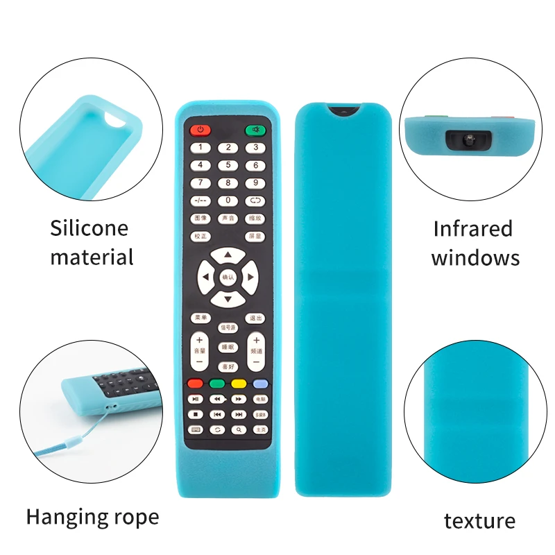 Quality Service for AOC TV Keyboard Silicone Protective Case Dustproof Black Cover for AOC Models Wireless Volume Controls