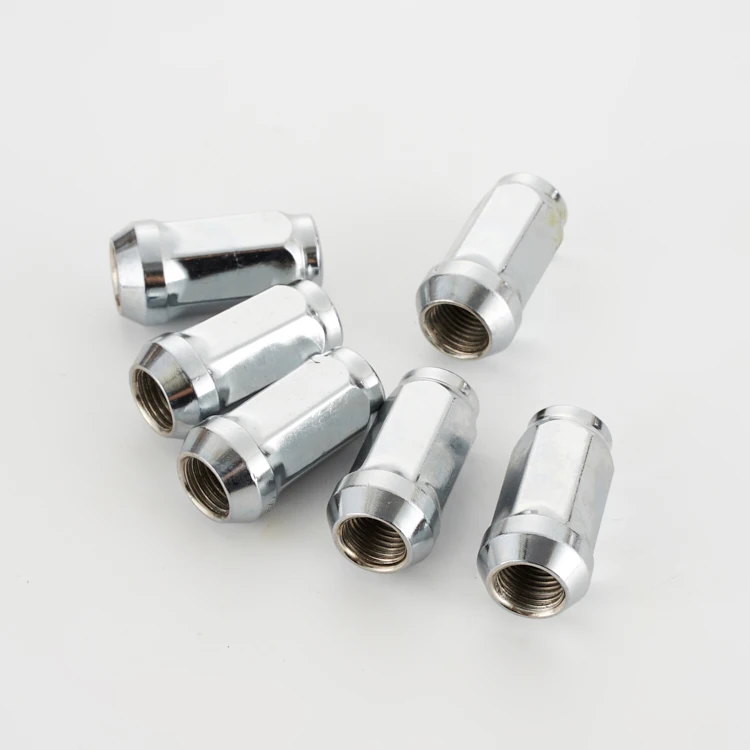 sell like hot cakes SUV 14x1.5 steel black  wheel nuts 12*1.5  19mm hex conical wheel lug nuts / chrome mag hex lug