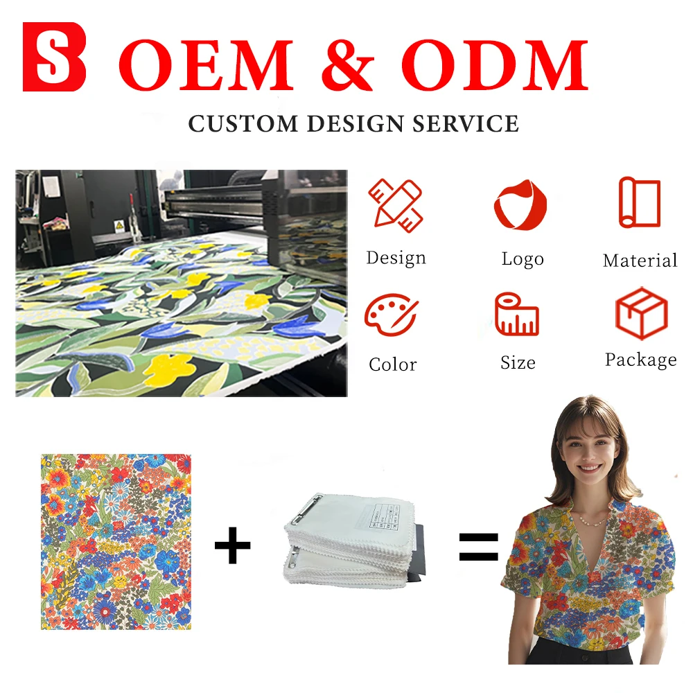 Wholesale 20s 135gsm 100% Cotton Christmas Tree Patterns Fabric For Festive Table Covers Santa Suits Baby Pet Clothing