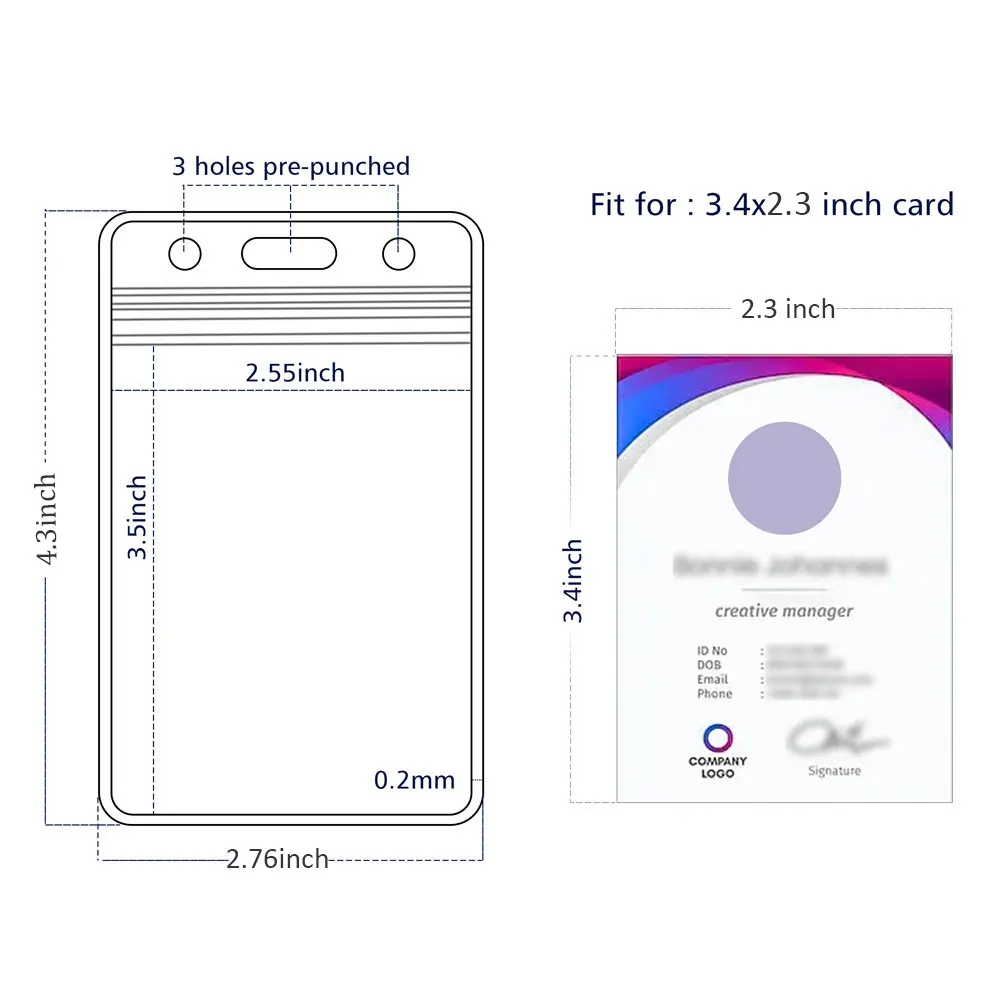 Wholesale Plastic Clear Soft Waterproof Plastic Nurse Badge ID Card Holder