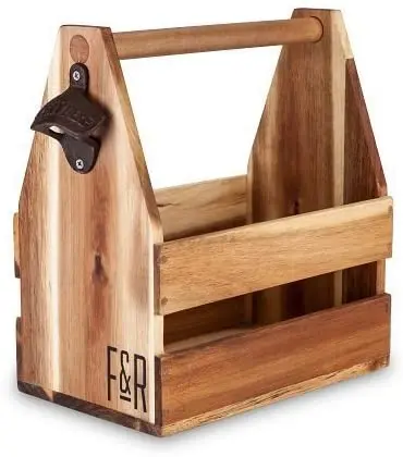 Wooden handles  liquor cases vintage  old Custom Vintage Wooden 6 Bottle Beer Carrier