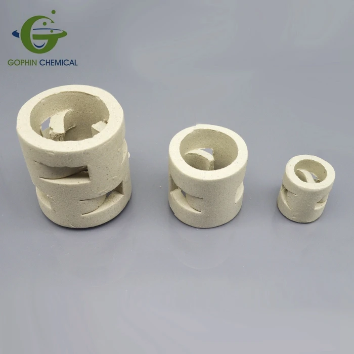 High Acid Alkali Resistance Ceramic Packing Pall Ring
