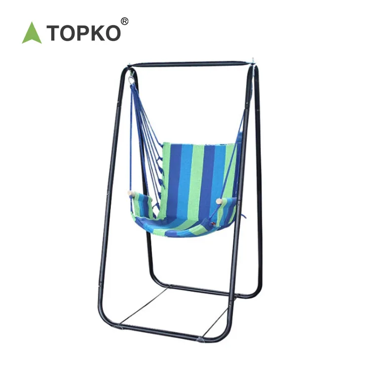 TOPKO сад балкон губки для подвесного стула на открытом воздухе, в цветную полоску хлопок холст отдых гамак висячий стул