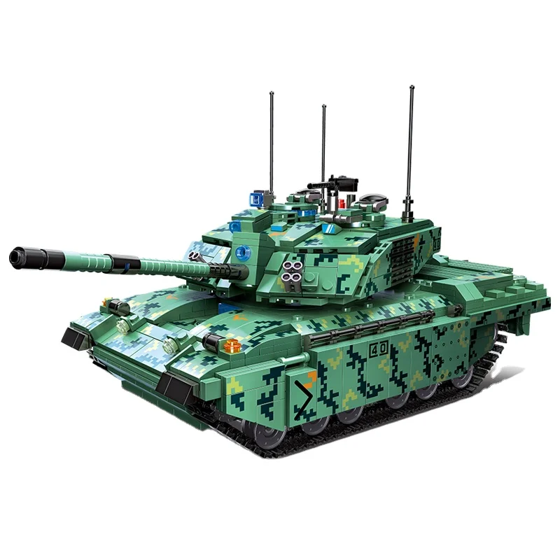 Large 3D Building Block Sets Military camouflage gun vehicle series for Kids Brain Development by Assembling Toys
