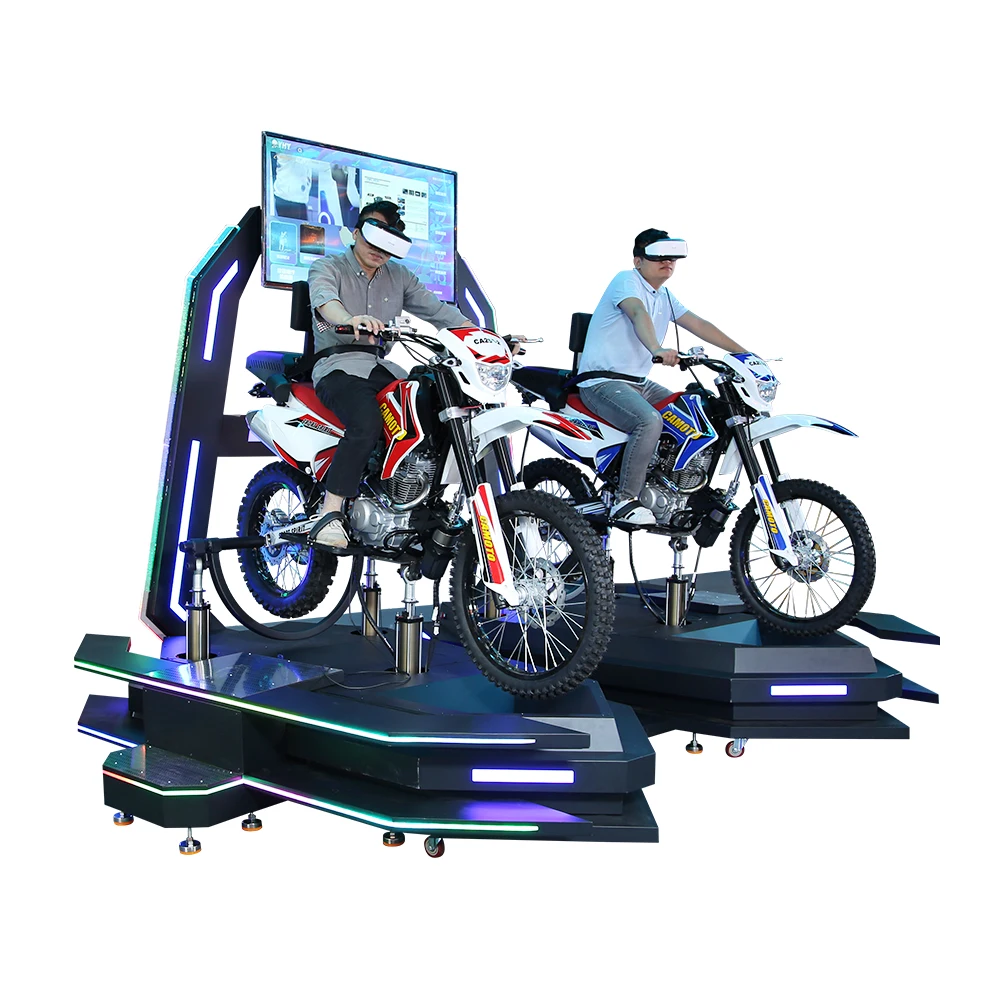 Shopping Mall Equipment Popular 55 inch Screen 3dof Motion Motorcycle Simulator 9D Virtual Vr Motorbike
