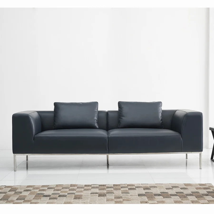 Роскошные офисные коммерческая мебель секционный 3 местный диван наборы новый современный дизайн кожаный офисный диван (1600059361971)